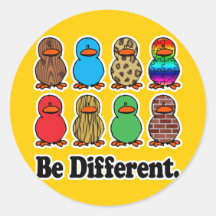 seien Sie ducky Enten des unterschiedlichen lustig Runde Sticker