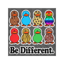 seien Sie ducky Enten des unterschiedlichen lustig Galerie Falt Leinwand