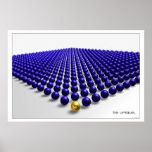Seien Sie einzigartig (blau) Posterdruck