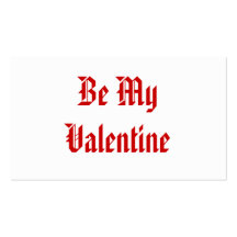 Seien Sie mein Valentinsgruß. Valentinstag. Rot un Visitenkartenvorlage
