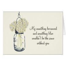 Seien Sie meine Brautjungfer - Maurer-Glashydrange Grußkarten