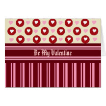 SEIEN Sie MEINE VALENTINSGRUSS-HERZEN UND STRIPES 