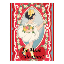 Seien Sie meine Vintager Valentine Postkarten