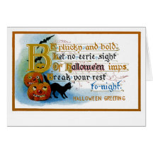 Seien Sie schneidig und bei Halloween mutig Grußkarten