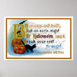 Seien Sie schneidig und bei Halloween mutig Plakat