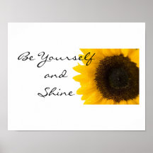 Seien Sie sich Sonnenblume-Plakat