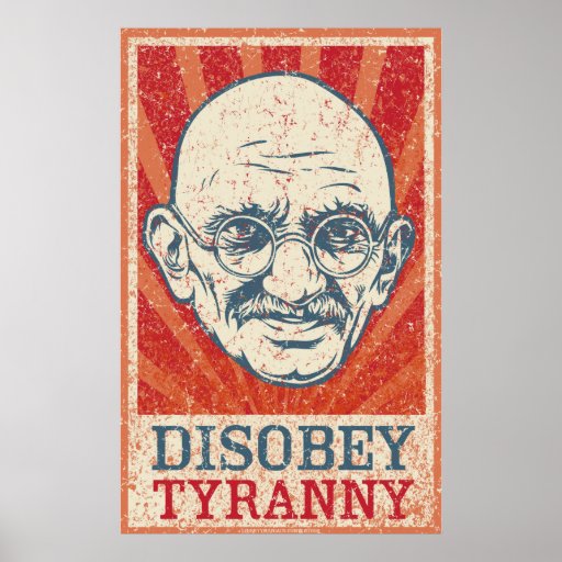 Seien Sie Tyrannei-Plakat ungehorsam