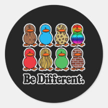 Seien Sie verschiedene Enten Sticker