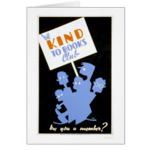 Seien Sie zum Buch-Verein WPA 1940 nett Karte