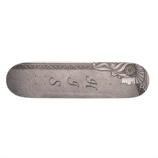 Sein Kunst Nouveau Hochzeits-Skateboard Personalisierte Skateboards