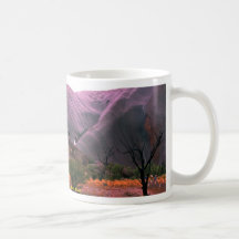 Seitenansicht von Ayers Felsen, Australien-Wüste Tee Tassen