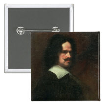 Selbstporträt, 1640 (Öl auf Leinwand) Anstecknadelbutton