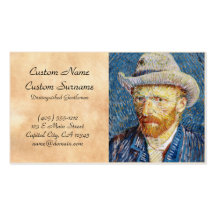 Selbstporträt mit geglaubter Hut-Vincent van Gogh- Visitenkarten