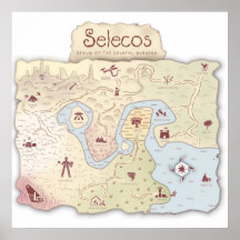 Selecos Abenteuer-Fantasie-Karte Poster