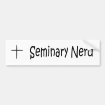Seminary-Nerd-Stoßaufkleber Auto Aufkleber