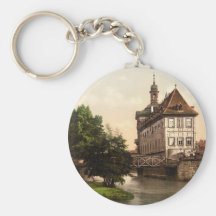 Senken Sie Brücke und Rathaus Bamberg-Bayern Schlüsselanhänger