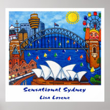 Sensationeller Sydney-Malerei-Druck Plakat