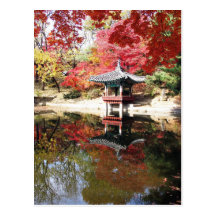 Seoul-Herbst-Farben Postkarte