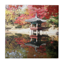 Seoul-Herbst-Japaner-Garten Keramikfliesen