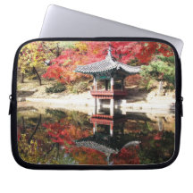 Seoul-Herbst-Japaner-Garten Laptop Sleeve Schutzhülle