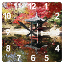 Seoul-Herbst-Japaner-Garten Wanduhren