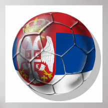Serbianfußball Ballliebhaber Srbija mit 2014 Weltm Plakatdruck
