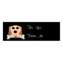 Serious Dog with A Bone That Says Mine Business Card