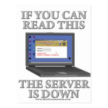 Server ist unten postkarte