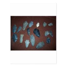Set of Indian Arrowheads Post Cards