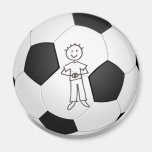 Setzen Sie das Foto Ihr Kindes auf einen Fußball-M Kühlschrankmagnete