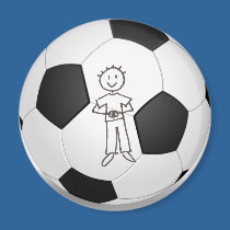 Setzen Sie das Foto Ihr Kindes auf einen Fußball-M magnete