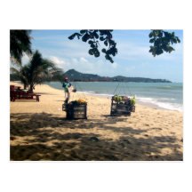 Setzen Sie Vendings… Lamai Strand, KOH Samui Insel Postkarten