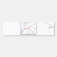 Sevilla-Metro-Karte Auto Sticker