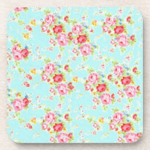 Shabby Chic-Rosen-Blumen der Vintagen BlumenRosen  Untersetzer