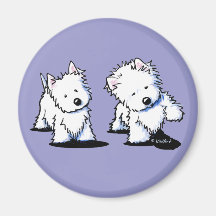 Shadowboxing Westies Kühlschrankmagnete
