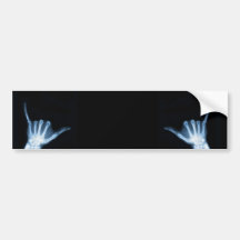 Shaka Zeichen-Röntgenstrahl (Fall lose) Auto Sticker