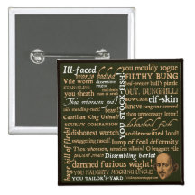 Shakespeare beleidigt Sammlung Anstecknadel
