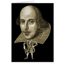 Shakespeare-Karikatur Grußkarten