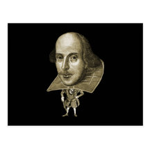 Shakespeare-Karikatur Postkarte