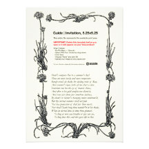 Shakespeare-Sonett # 18 Personalisierte Ankündigungskarten
