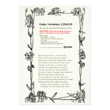 Shakespeare-Sonett # 18 Personalisierte Ankündigungskarte
