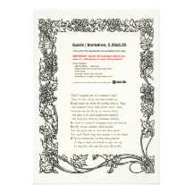 Shakespeare-Sonett # 18 Einladungskarten