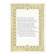 Shakespeare-Sonett # 18 Einladungskarten