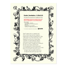 Shakespeare-Sonett # 18 Postkarte