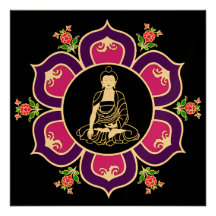 Shakyamuni Buddha in der Lotus-Thron-Mandala Individuelle Ankündigskarten