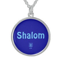 Shalom Blue Round Necklace
