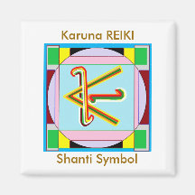 Shanti d.h. Frieden: Karuna Reiki heilendes Symbol Kühlschrankmagnet