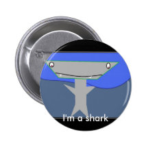 sharkie, bin ich ein Haifisch Anstecknadel
