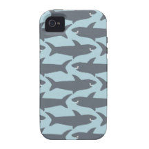 Sharkie iPhone 4/4S Vibe-universeller Fall im Blau Vibe iPhone 4 Case