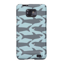Sharkie Samsung Galaxie S2 kaum dort im Blau Samsung Galaxy SII Hüllen